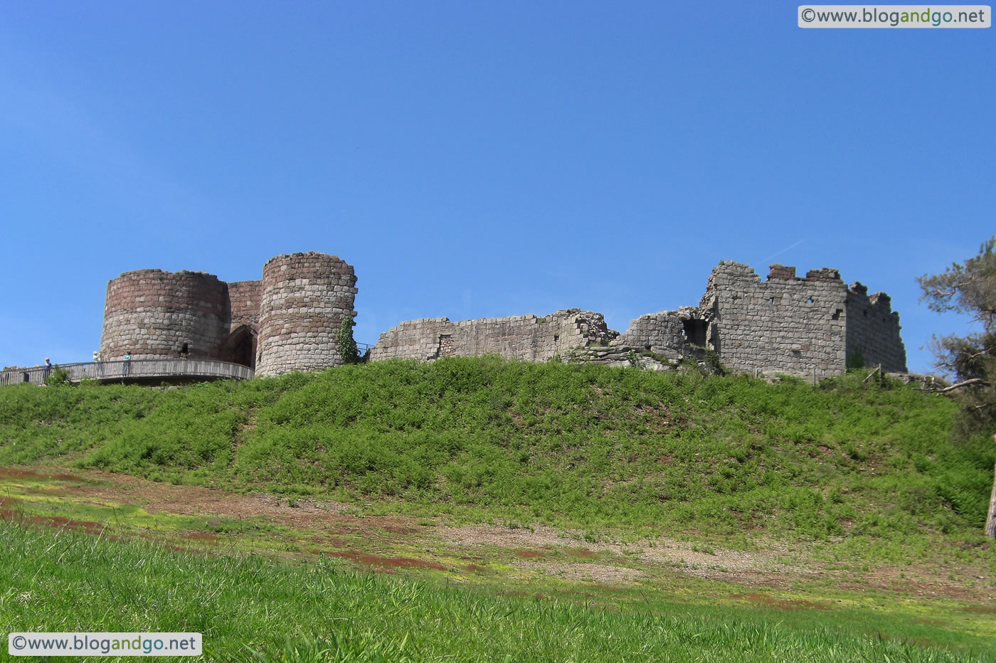 Beeston - Inside the outer bailey looking up to the castle